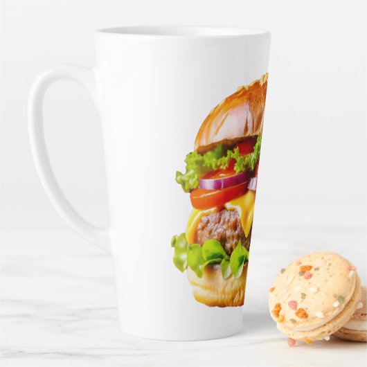 Tasse Latte ChaussureHabille hamburger empilé thic (En situation)