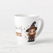 Tasse Latte Chauve sorcière d'Halloween | Éffrayant adorable (Angle droit)