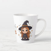 Tasse Latte Chauve sorcière d'Halloween | Éffrayant adorable (Droite)