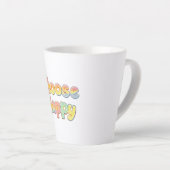 Tasse Latte Cheerful and Positive Kids Typography (Angle droit)