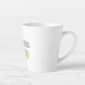Tasse Latte Cheerful and Positive Kids Typography (Droite)