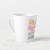 Tasse Latte Cheerful "You Make Me Smile" Bubble Font (Angle gauche)