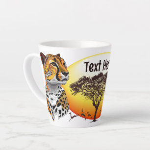 Tasse Latte Cheetah African Feline Wild Animal