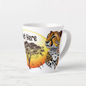 Tasse Latte Cheetah African Feline Wild Animal (Angle droit)