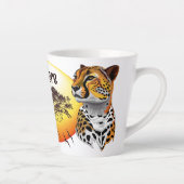 Tasse Latte Cheetah African Feline Wild Animal (Droite)