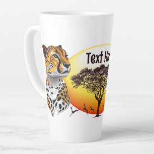 Tasse Latte Cheetah African Feline Wild Animal