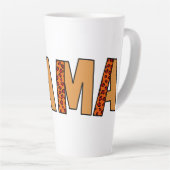 Tasse Latte Cheetah Print Leopard Maman (Angle droit)