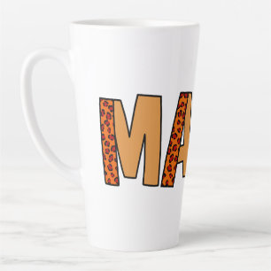 Tasse Latte Cheetah Print Leopard Maman