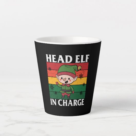 Tasse Latte Chef Elfe Responsable (Devant)