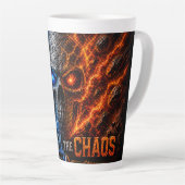 Tasse Latte Chemise 3D Crâne Feu vs Glace – (Angle droit)