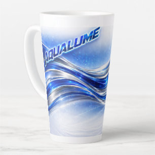Tasse Latte Chemise Aqualume Flow – Énergie de vague bleu arge