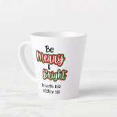 Tasse Latte Chemise T-Shirt Merry & Bright (Angle gauche)