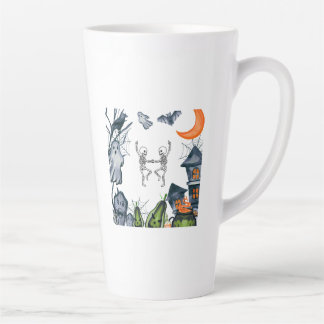 Tasse Latte Chemise tee cadre de fête effrayante