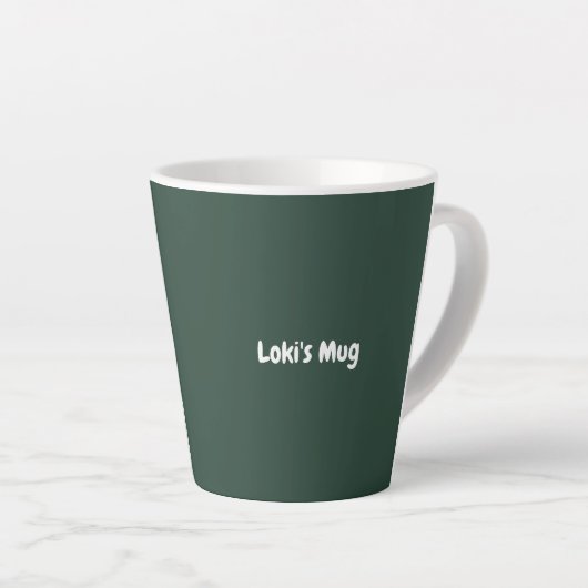 Tasse Latte Chepherd allemand Loki Sailor's Knot Blanc Custom (Angle droit)