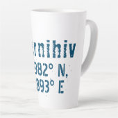 Tasse Latte Chernihiv Ukraine Latitude & Longitude désistée (Angle droit)