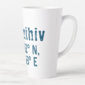 Tasse Latte Chernihiv Ukraine Latitude & Longitude désistée (Droite)