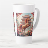 Tasse Latte Cheval année de Chine  (Angle droit)