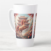 Tasse Latte Cheval année de Chine  (Angle gauche)