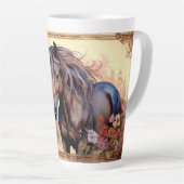 Tasse Latte Cheval beau (Angle droit)