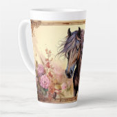 Tasse Latte Cheval beau (Angle gauche)