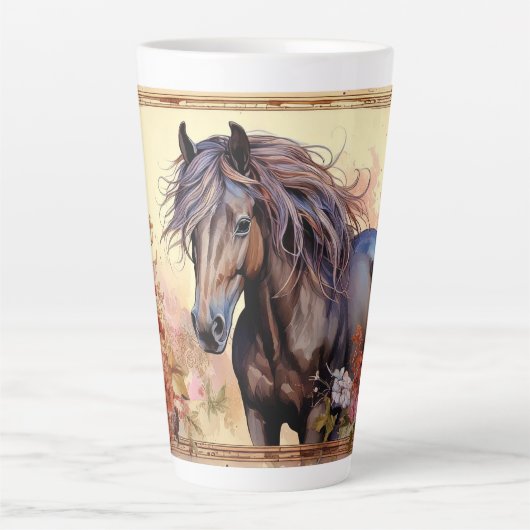 Tasse Latte Cheval beau (Devant)