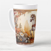 Tasse Latte Cheval de carrousel blanc (Angle gauche)