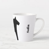Tasse Latte Cheval de Dala suédois noir (Droite)