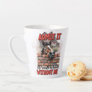 Tasse Latte Cheval de dessin animé
