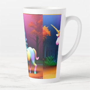 Tasse Latte Cheval de licorne blanche-37474