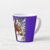 Tasse Latte Cheval de Noël 3 (Angle droit)
