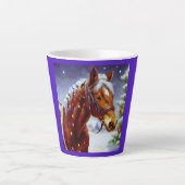 Tasse Latte Cheval de Noël 3 (Devant)