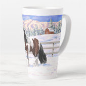 Tasse Latte Cheval de Tinker Tinker Gypsy Vanner Brown Pinto (Angle droit)