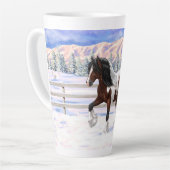 Tasse Latte Cheval de Tinker Tinker Gypsy Vanner Brown Pinto (Angle gauche)