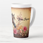 Tasse Latte Cheval Esprit Libre (Angle droit)