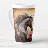 Tasse Latte Cheval Esprit Libre (Angle gauche)