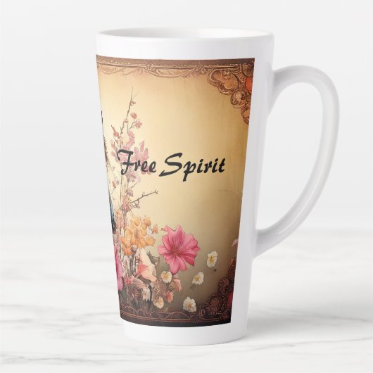 Tasse Latte Cheval Esprit Libre (Droite)