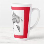 Tasse Latte Cheval et Père Noël pour Noël (Droite)