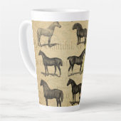 Tasse Latte Cheval français Vintage (Angle gauche)