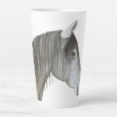 Tasse Latte Cheval Gris (Devant)