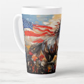 Tasse Latte Cheval patriotique (Angle gauche)