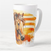 Tasse Latte Cheval patriotique américain Dream (Angle droit)