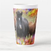 Tasse Latte Chevaux (Devant)