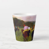 Tasse Latte Chevaux de course Edgar Degas à Longchamp (Devant)