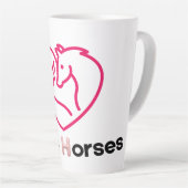 Tasse Latte Chevaux de soins Conception de la Journée national (Angle droit)