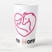 Tasse Latte Chevaux de soins Conception de la Journée national (Devant)