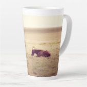 Tasse Latte Chevaux en pâture (Angle droit)
