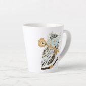 Tasse Latte Chevêche de la Grande-Corne (Angle droit)