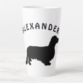 Tasse Latte Cheveux longs Dachshund - Silhouette 1 (Devant)