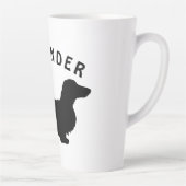 Tasse Latte Cheveux longs Dachshund - Silhouette 1 (Droite)