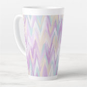 Tasse Latte Chevrons Abstraits (Angle gauche)